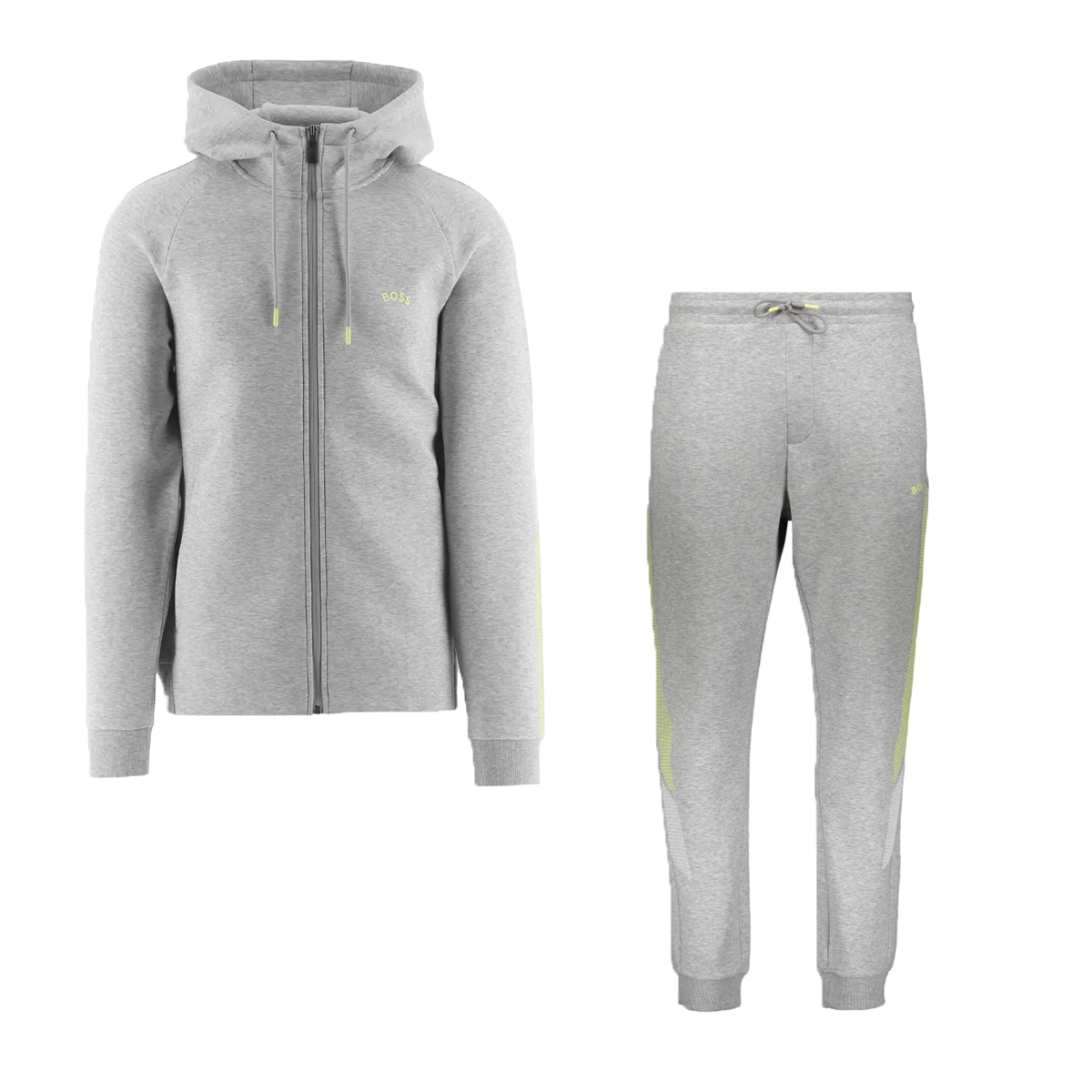 BOSS SAGGY 2 HOODED TRACKSUIT IN LIGHT GREY