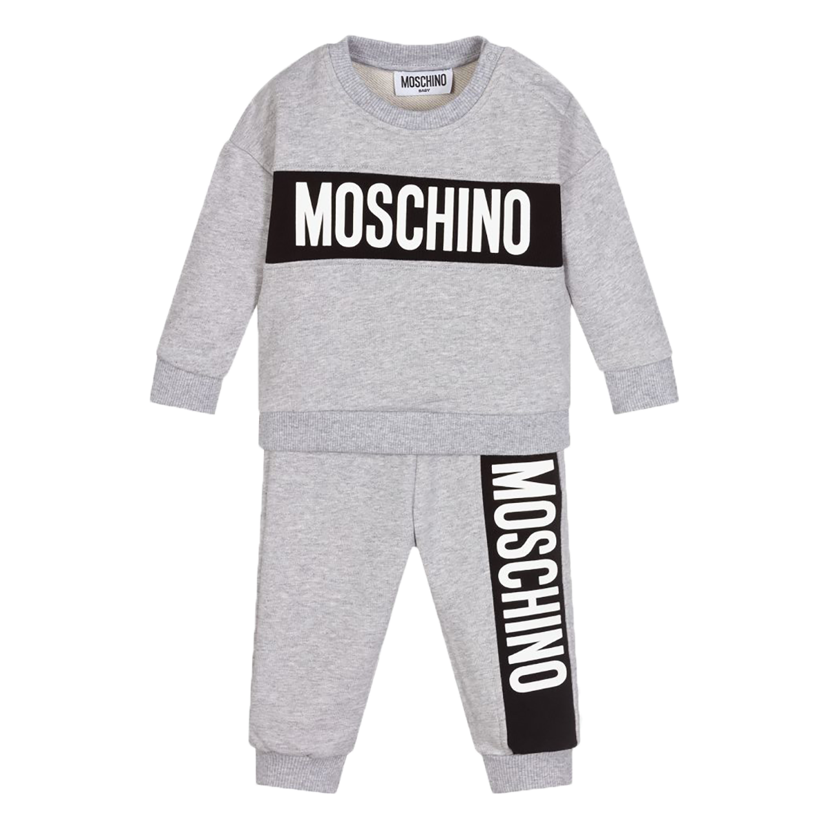 MOSCHINO JUNIOR LOGO TRACKSUIT IN GREY