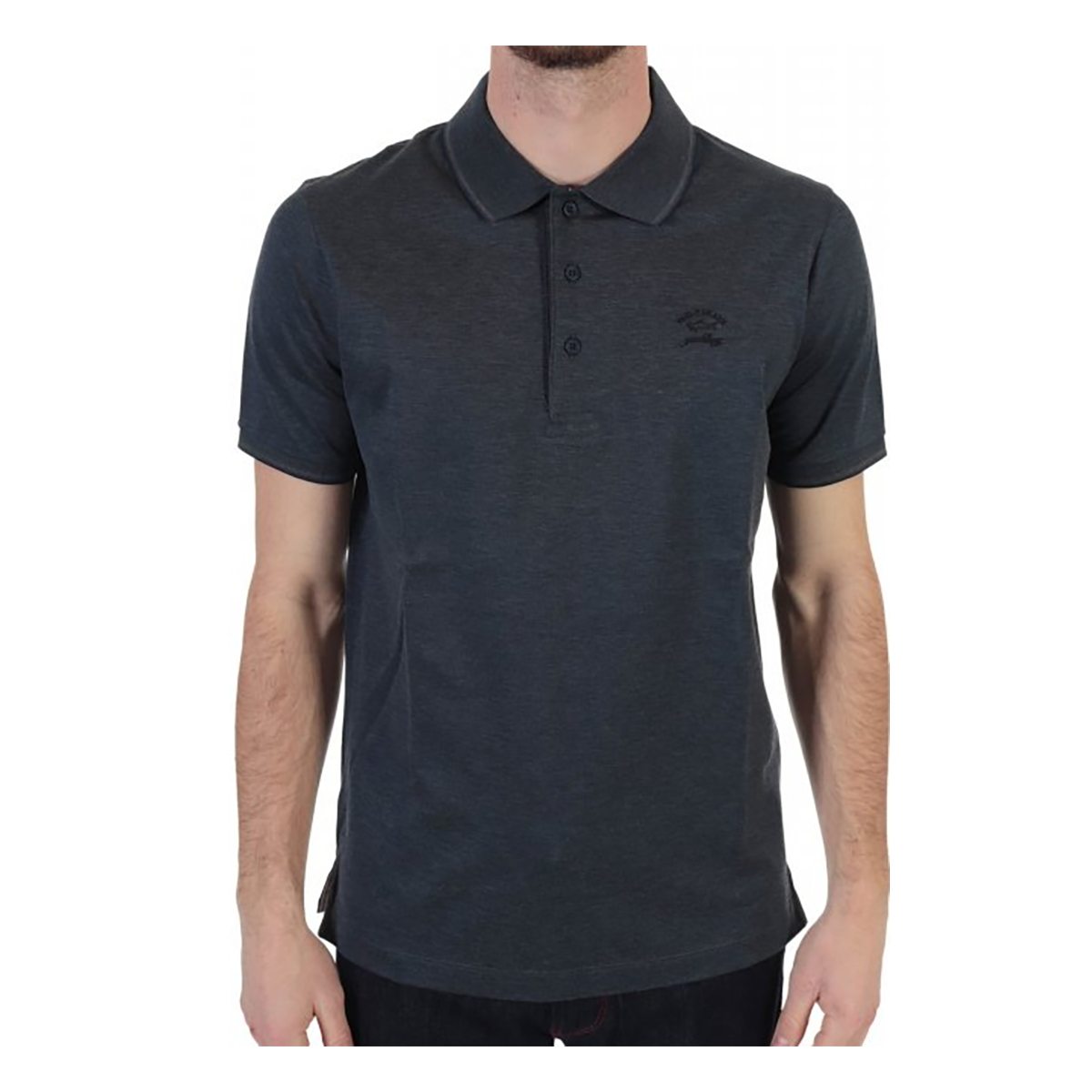 PAUL & SHARK SHORT SLEEVE POLO IN DARK GREY