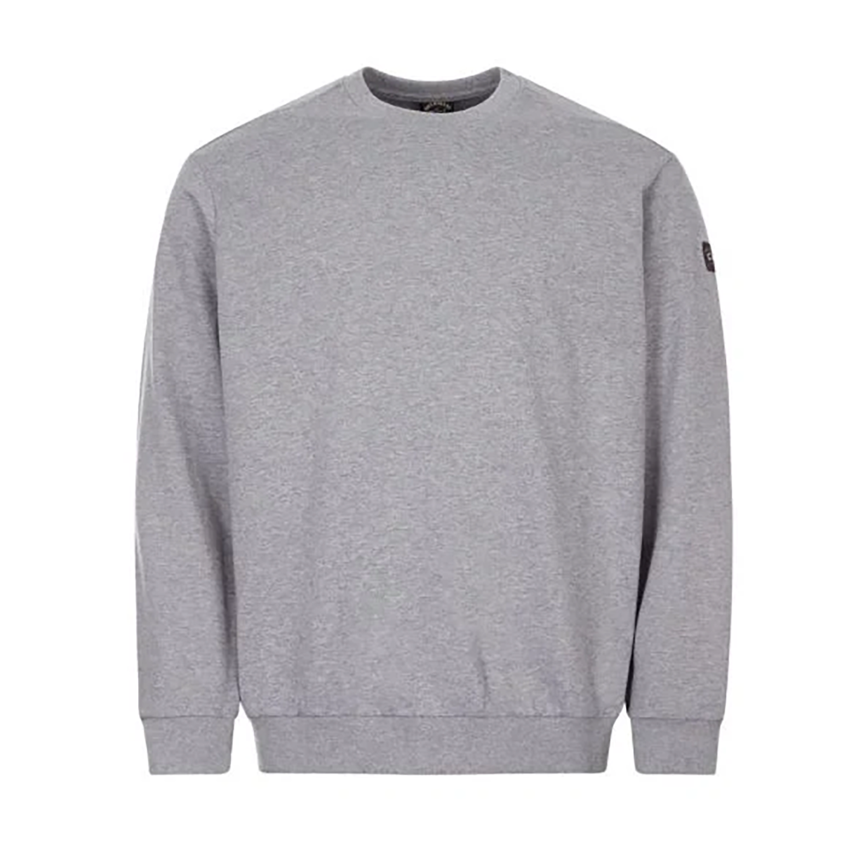 PAUL & SHARK COTTON LOGO BADGE SWEATER IN GREY