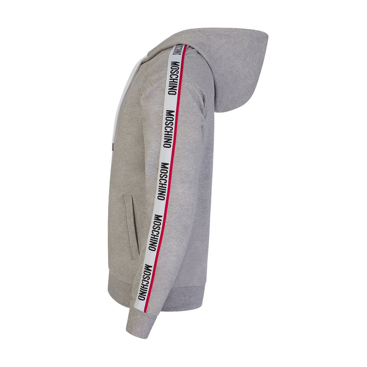 MOSCHINO TAPE LOGO ARM DETAIL TRACKSUIT IN GREY