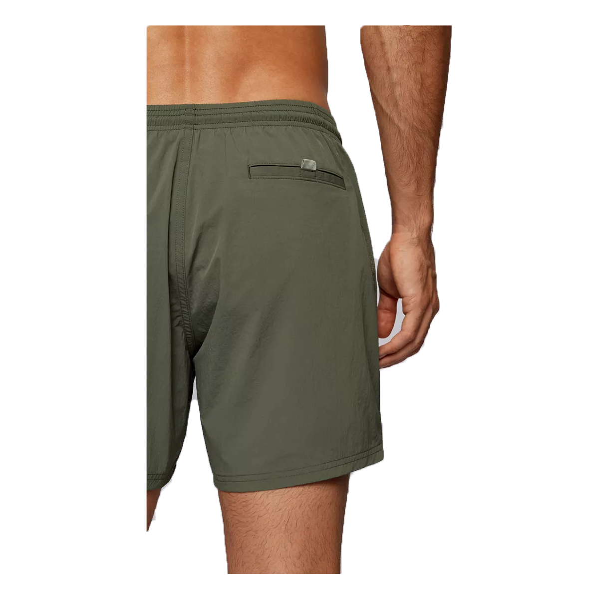 BOSS TECHNICAL FABRIC 'OCTOPUS' SWIM SHORTS IN GREEN