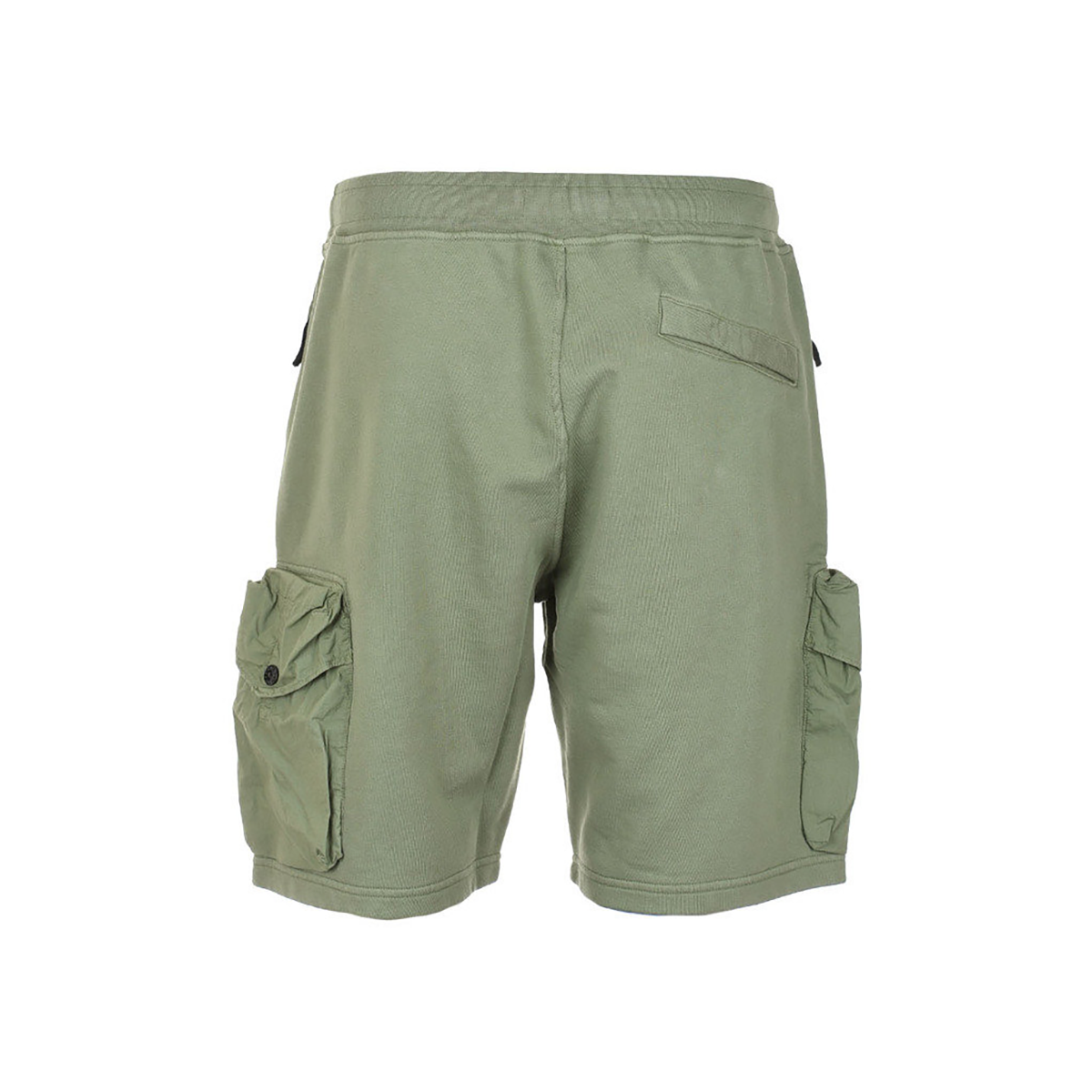 STONE ISLAND COTTON COMPASS PATCH SHORTS IN GREEN