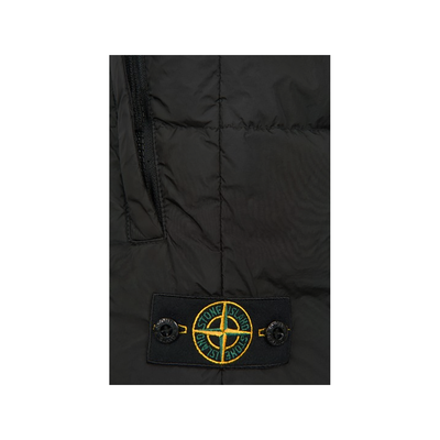 STONE ISLAND JUNIOR DOWN GILLET IN BLACK