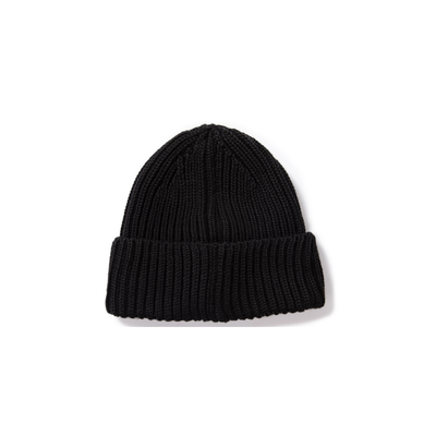 CP COMPANY EXTRA FINE MERINO WOOL GOGGLE BEANIE IN BLACK