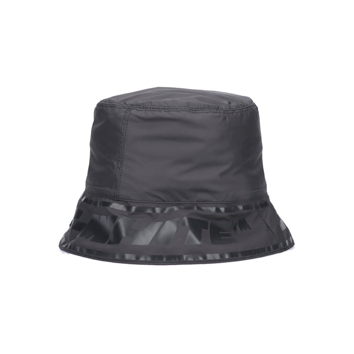 OFF WHITE LOGO TRIM BUCKET HAT IN BLACK