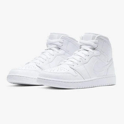 AIR JORDAN 1 MID TRIPLE WHITE