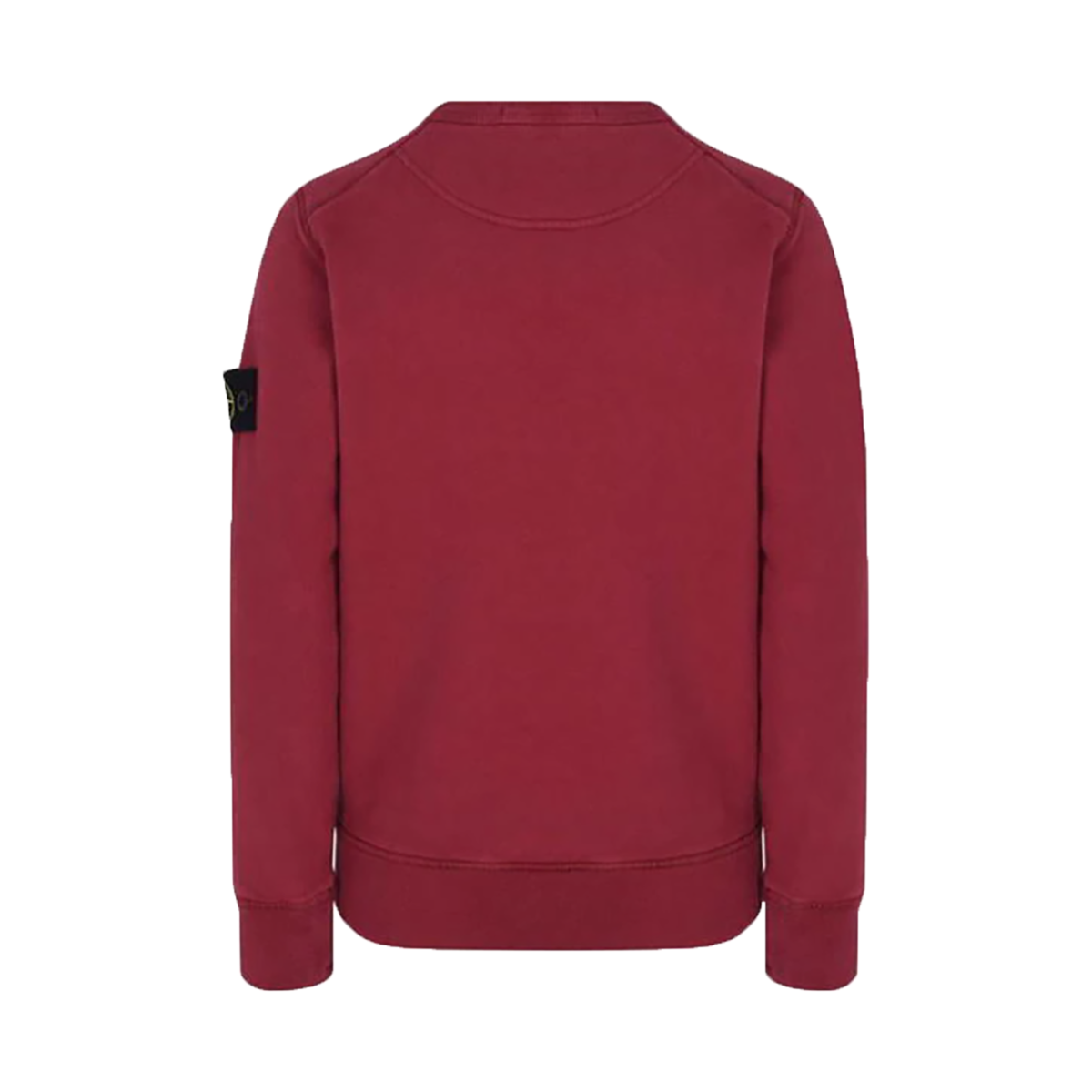 STONE ISLAND JUNIOR CREWNECK SWEATSHIRT IN BURGUNDY