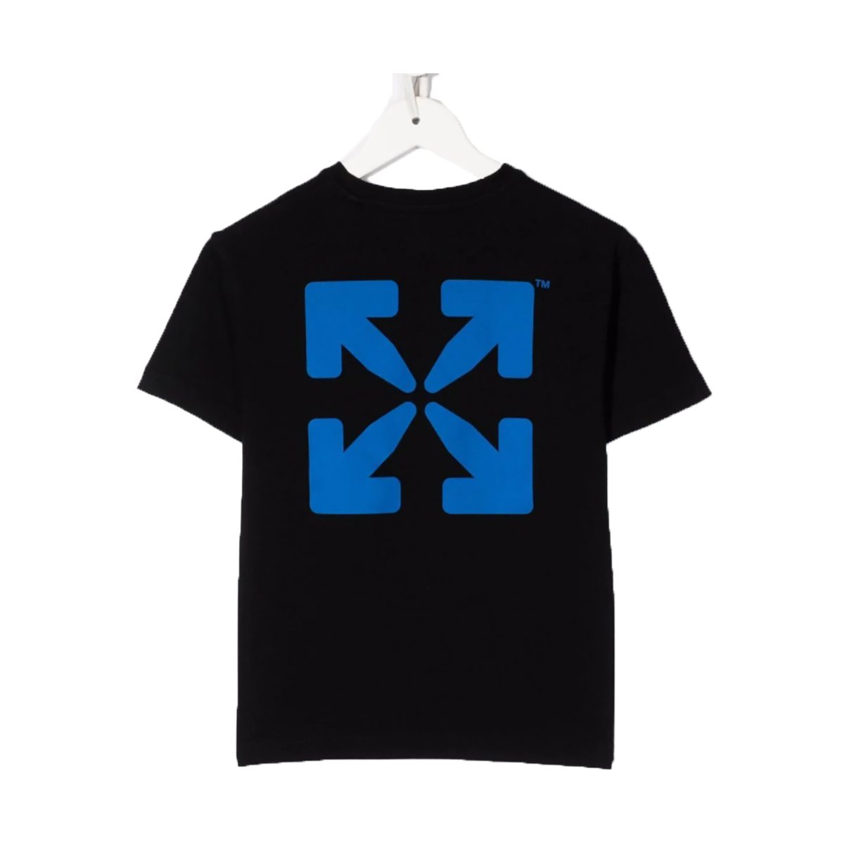 OFF WHITE KIDS LOGO T-SHIRT IN BLACK-BLUE