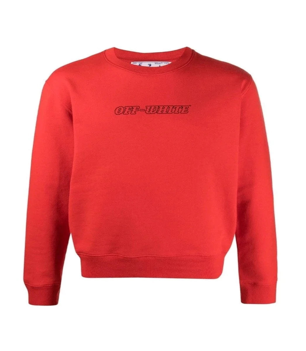 OFF WHITE PASCAL SLIM CREWNECK FIERY RED NUDE