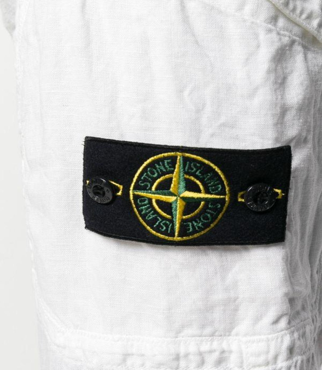 STONE ISLAND - WHITE CARGO PANTS