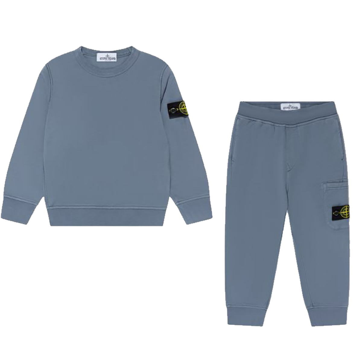 STONE ISLAND JUNIOR SWEATSHIRT TRACKSUIT IN BLUE