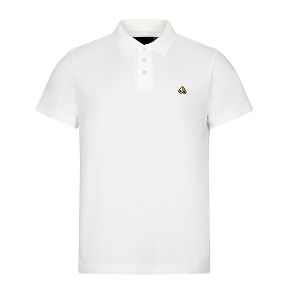 MOOSE KNUCKLES PIQUE POLO IN WHITE