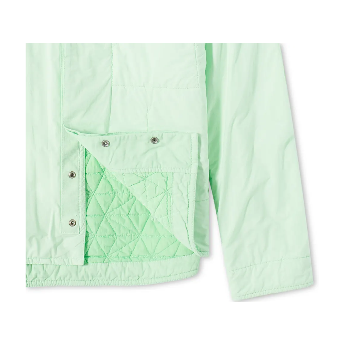 STONE ISLAND SHADOW PROJECT PADDED OVERSHIRT IN LIGHT GREEN