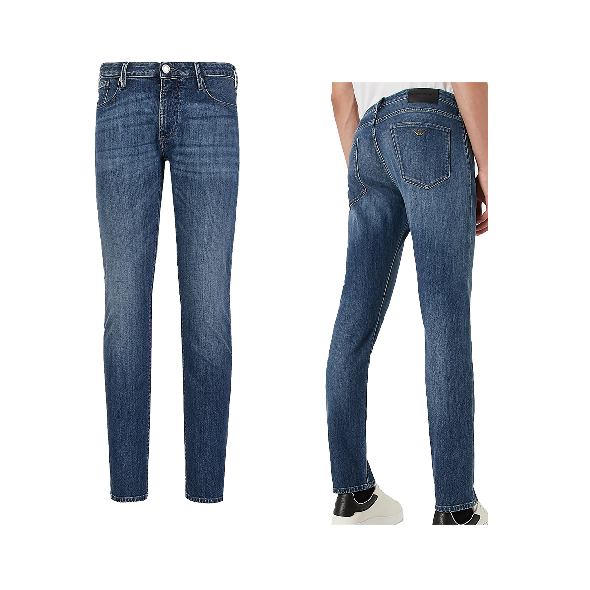 EMPORIO ARMANI J06 SLIM FIT TWILL MELANGE JEANS