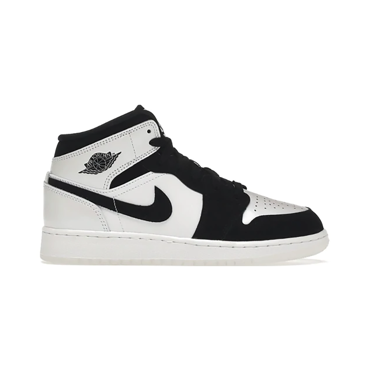 JORDAN 1 MID MIA DIAMOND IN BLACK-WHITE