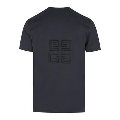 GIVENCHY EMBROIDERED LOGO T-SHIRT IN MIDNIGHT BLUE