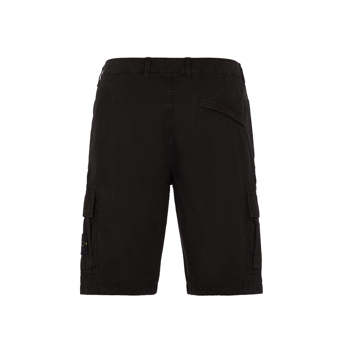 STONE ISLAND 'OLD' EFFECT CARGO SHORTS IN BLACK