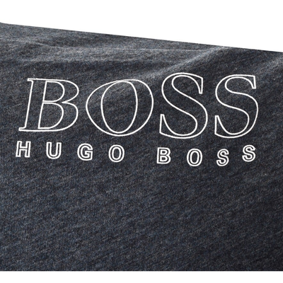 BOSS CONTRAST DETAIL REGULAR FIT T-SHIRT IN NAVY