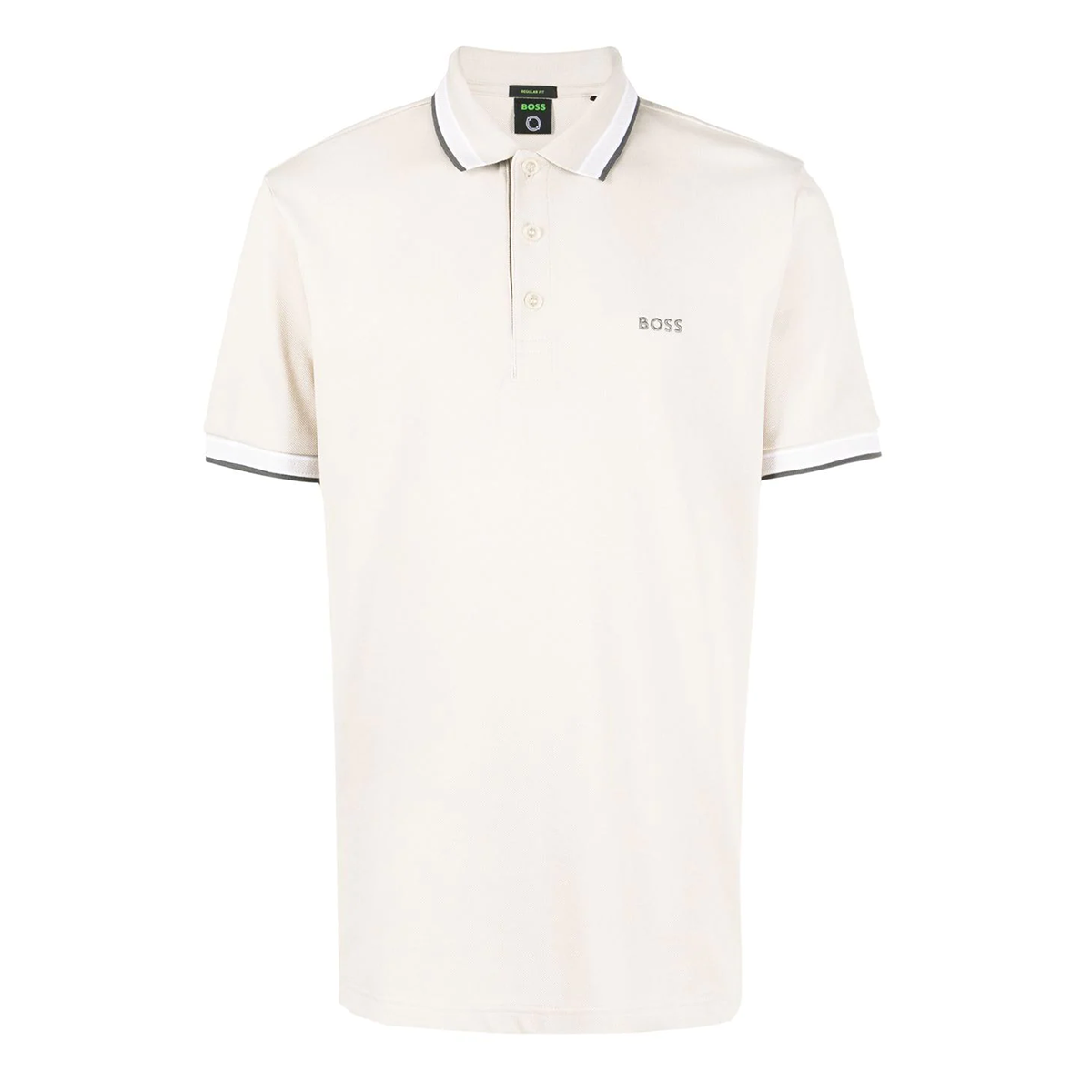 BOSS 'PADDY COTTON POLO IN PALE BEIGE