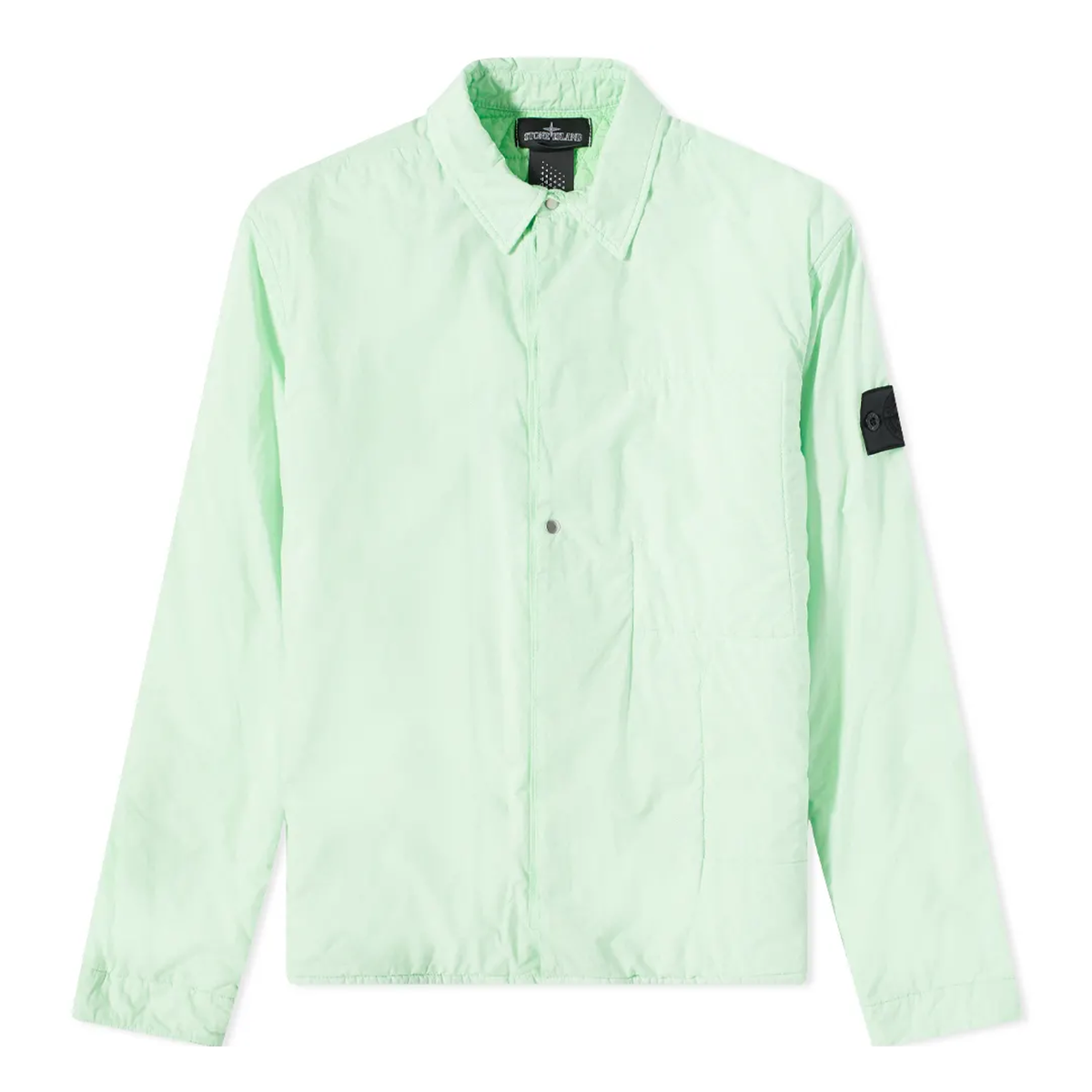 STONE ISLAND SHADOW PROJECT PADDED OVERSHIRT IN LIGHT GREEN