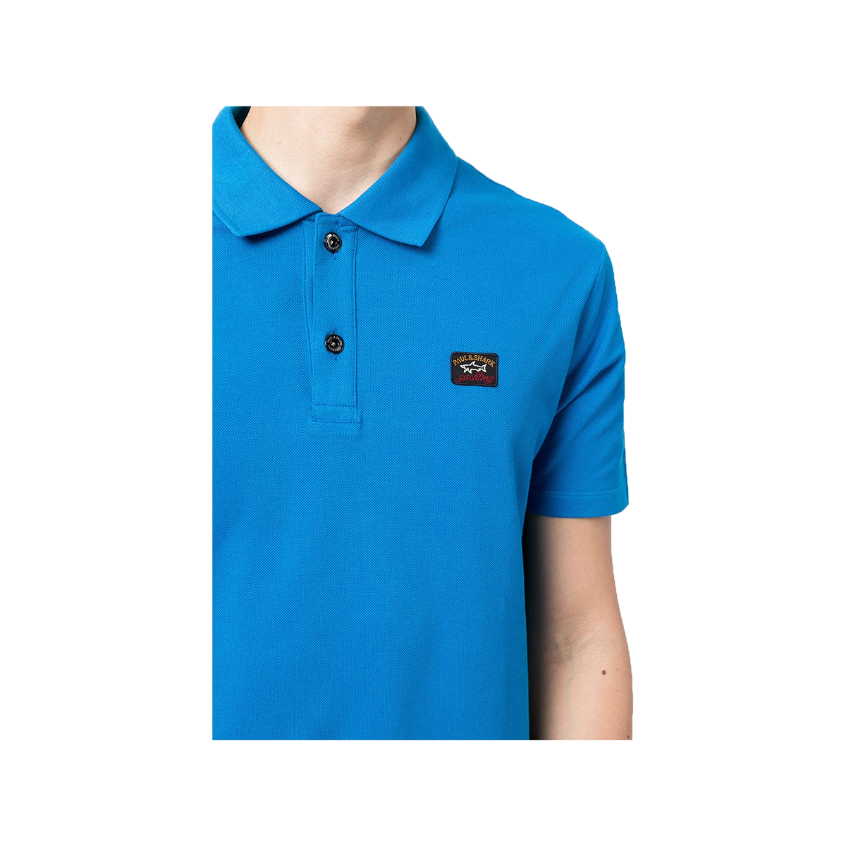 PAUL & SHARK PIQUE COTTON POLO IN LIGHT BLUE