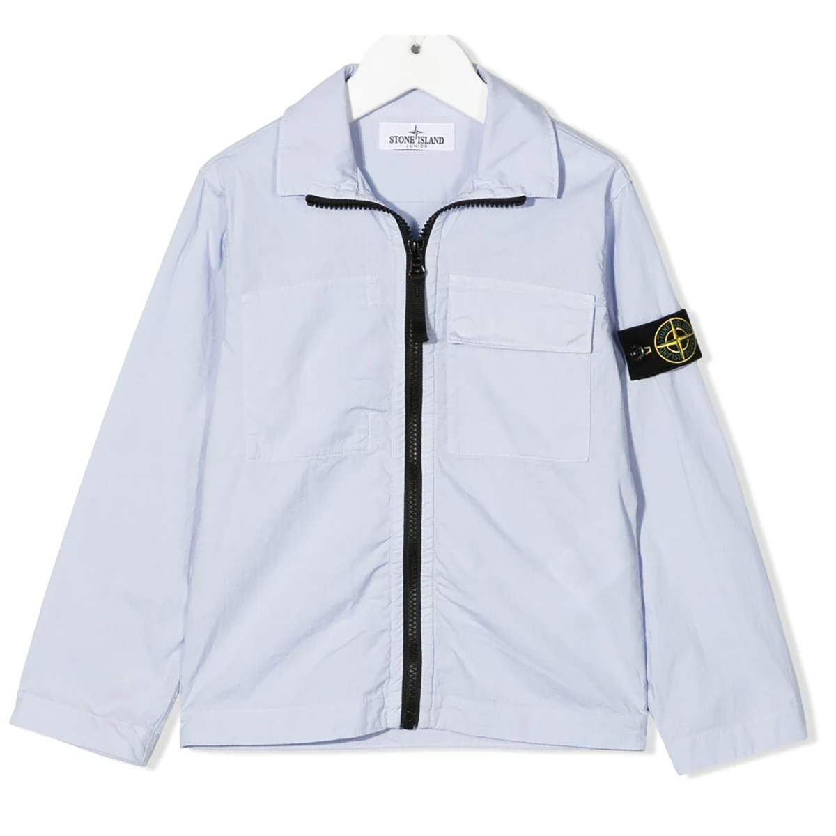 STONE ISLAND JUNIOR RIPSTOP POPLIN JACKET IN LILAC