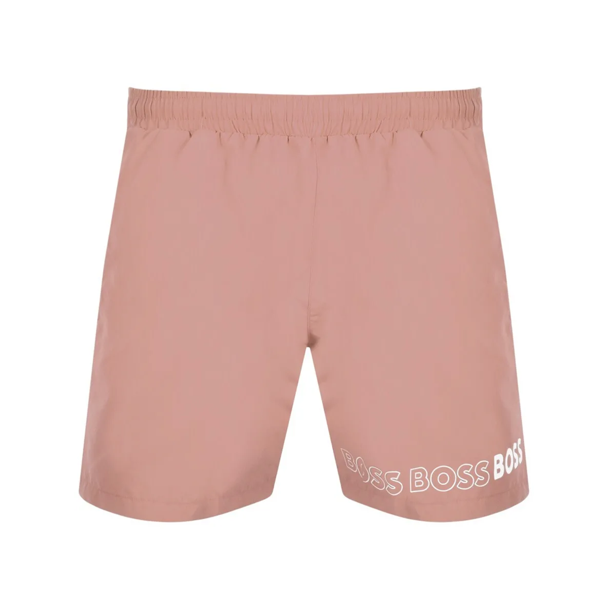 BOSS DOLPHIN REPEAT LOGO SHORTS IN LIGHT PINK