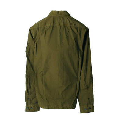 CP COMPANY TAYLON L ZIPPED OVERSHIRT IN GREEN