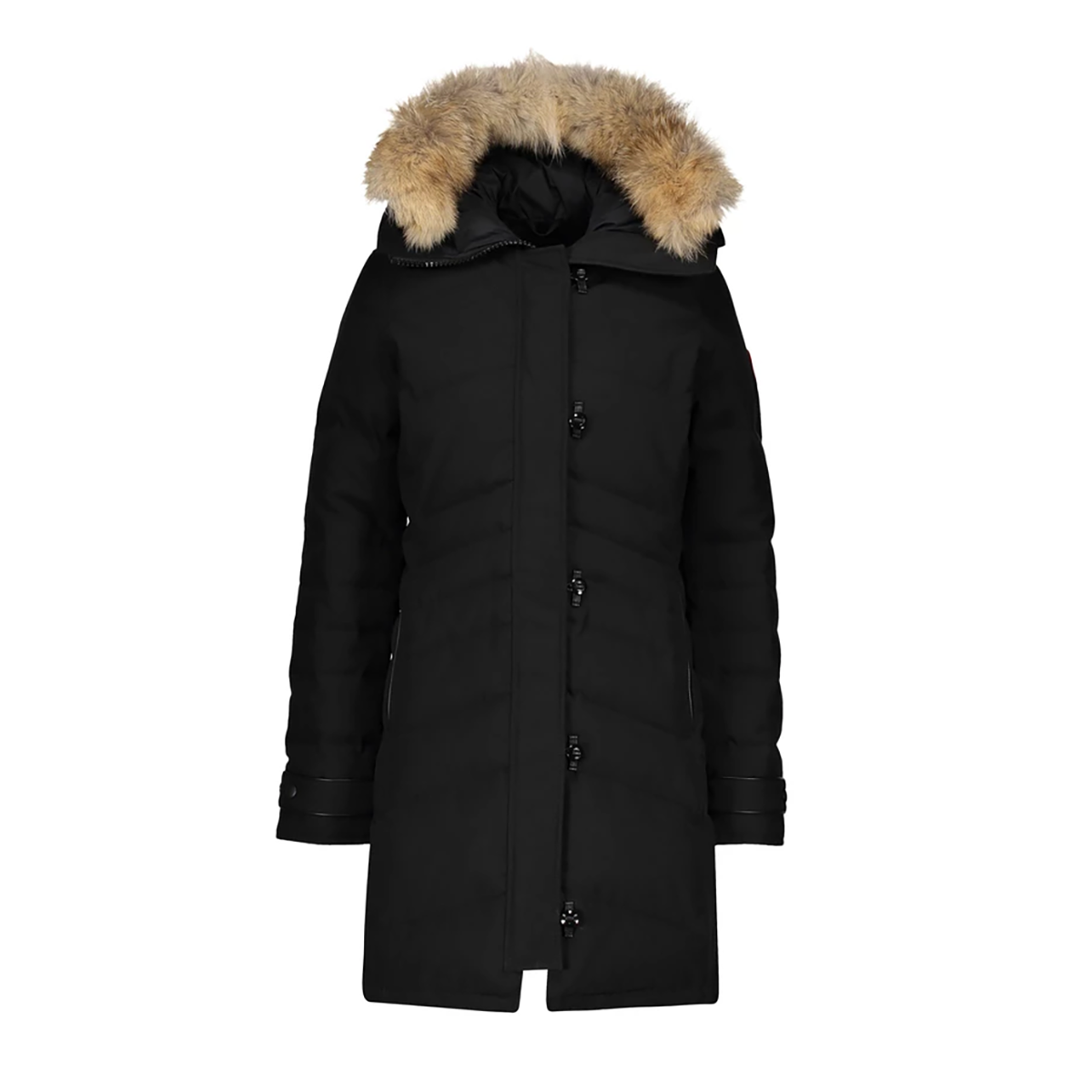 CANADA GOOSE WOMANS LORETTE PARKA COAT IN BLACK