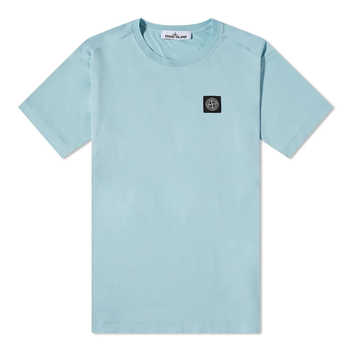 STONE ISLAND LOGO PATCH T-SHIRT IN AQUA