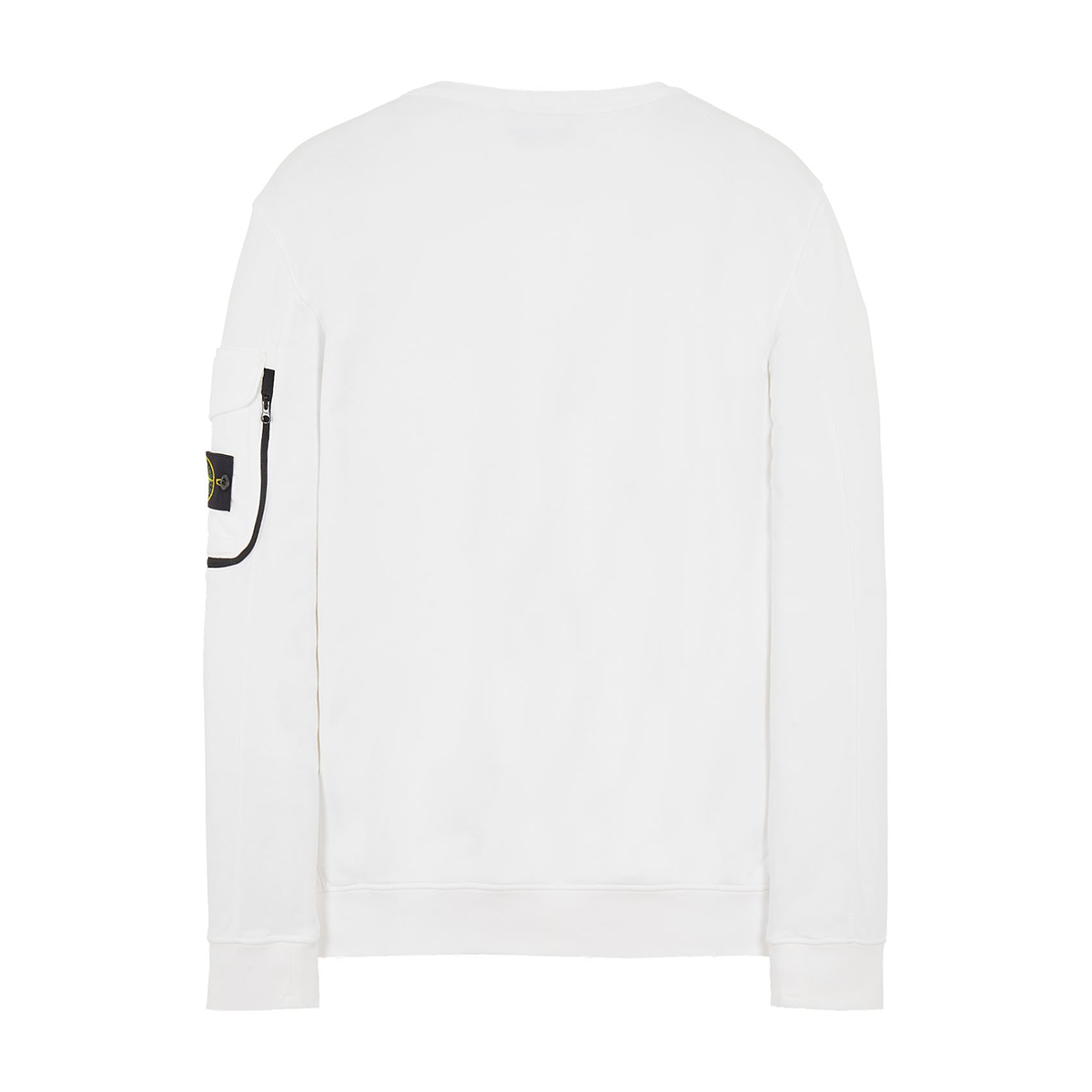 STONE ISLAND COTTON FLEECE SWEATER IN WHITE