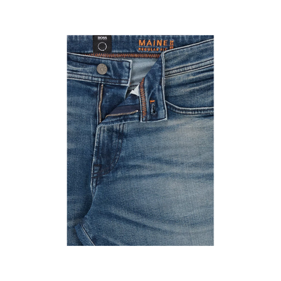 BOSS 'MAINE BC-L-C' REGULAR FIT JEANS IN WASHED BLUE