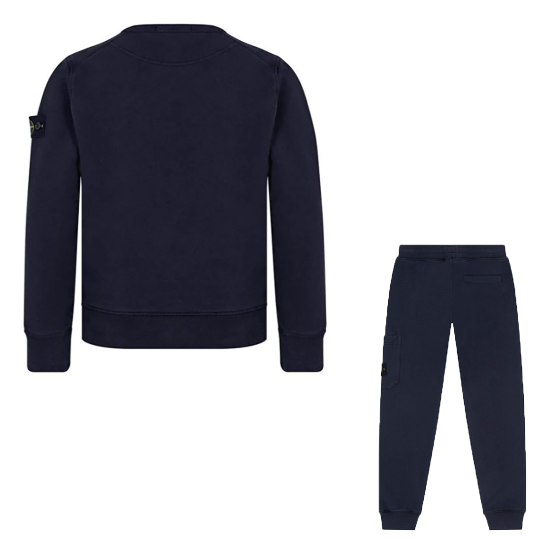 STONE ISLAND JUNIOR SWEATSHIRT TRACKSUIT IN NAVY BLUE