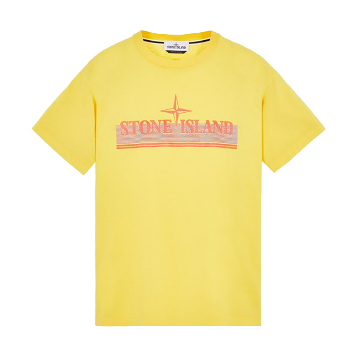 STONE ISLAND LOGO T-SHIRT IN YELLOW