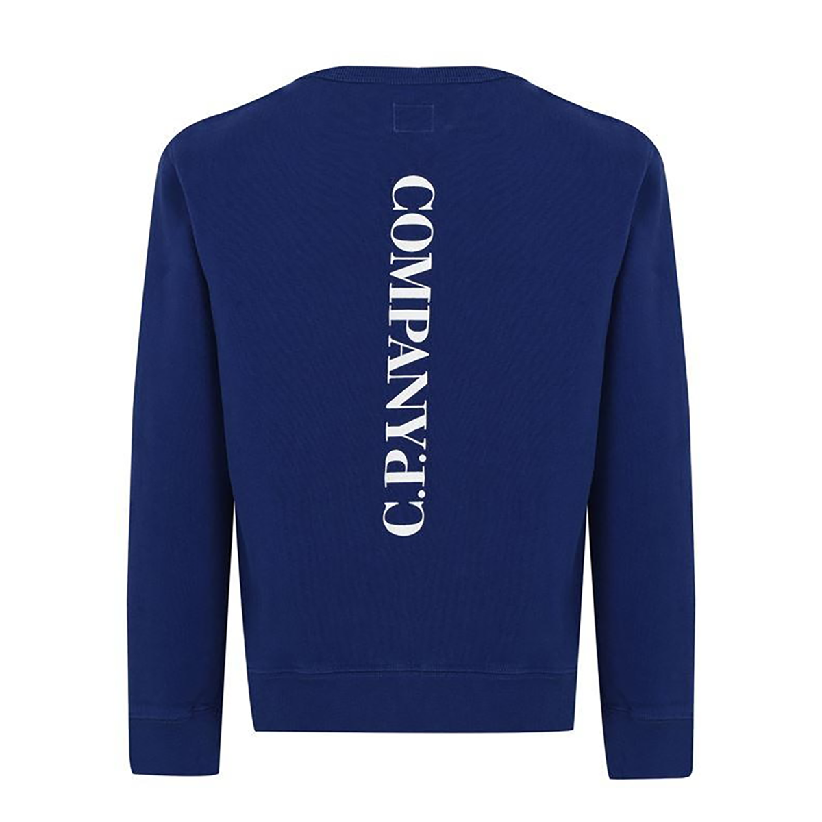 CP COMPANY KIDS VERTICAL LOGO SWEATSHIRT IN BLUE