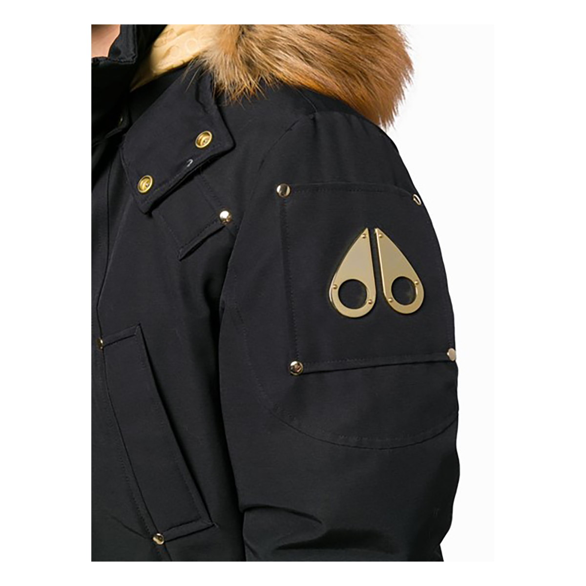 MOOSE KNUCKLES LITTLE RAPIDS BOMBER JACKET IN BLACK