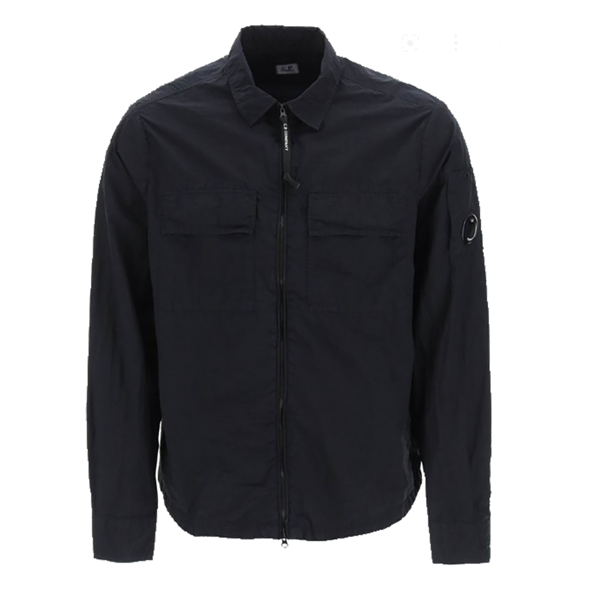 CP COMPANY TAYLON L ZIPPED OVERSHIRT IN NAVY BLUE