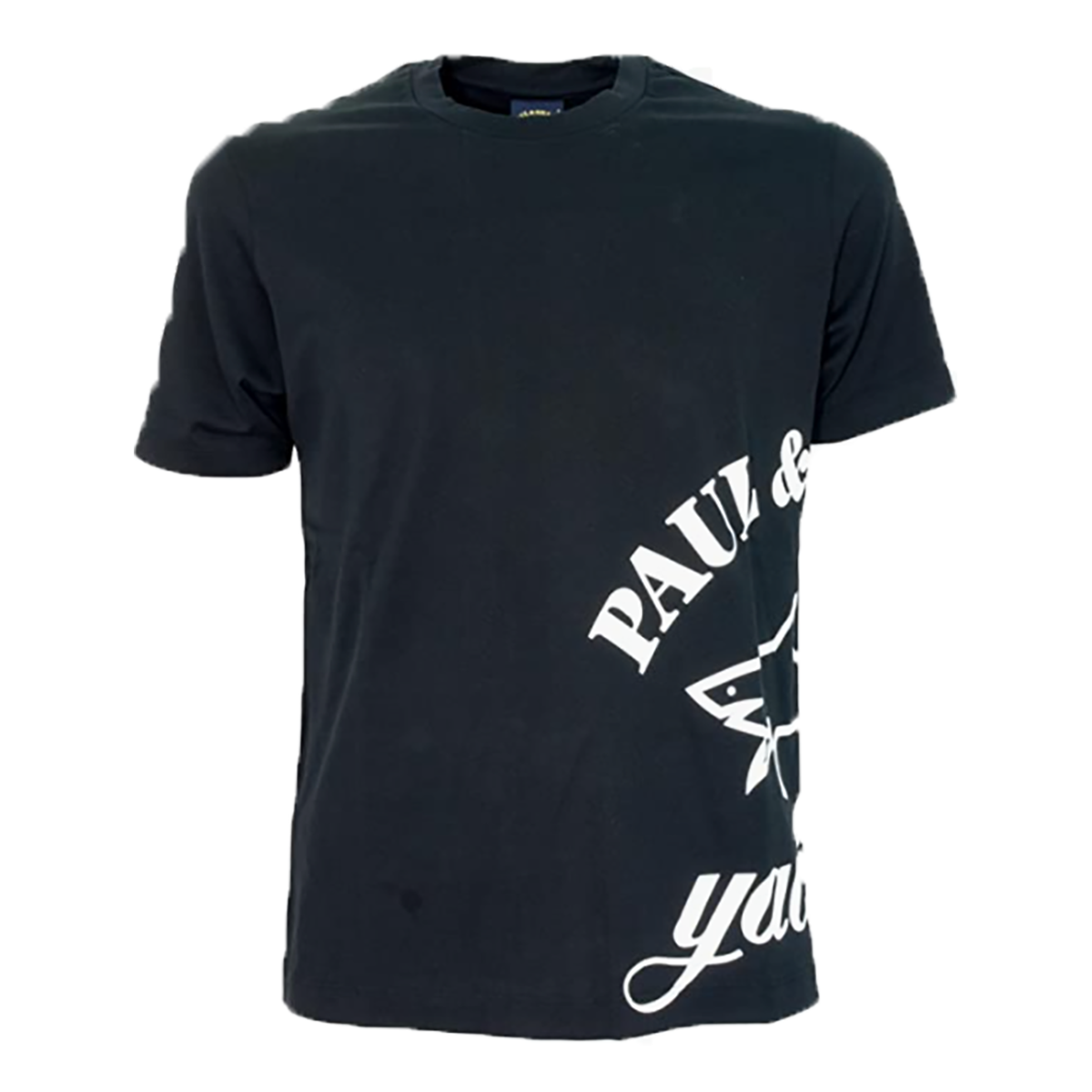 PAUL & SHARK SIDE PRINT T-SHIRT IN BLACK