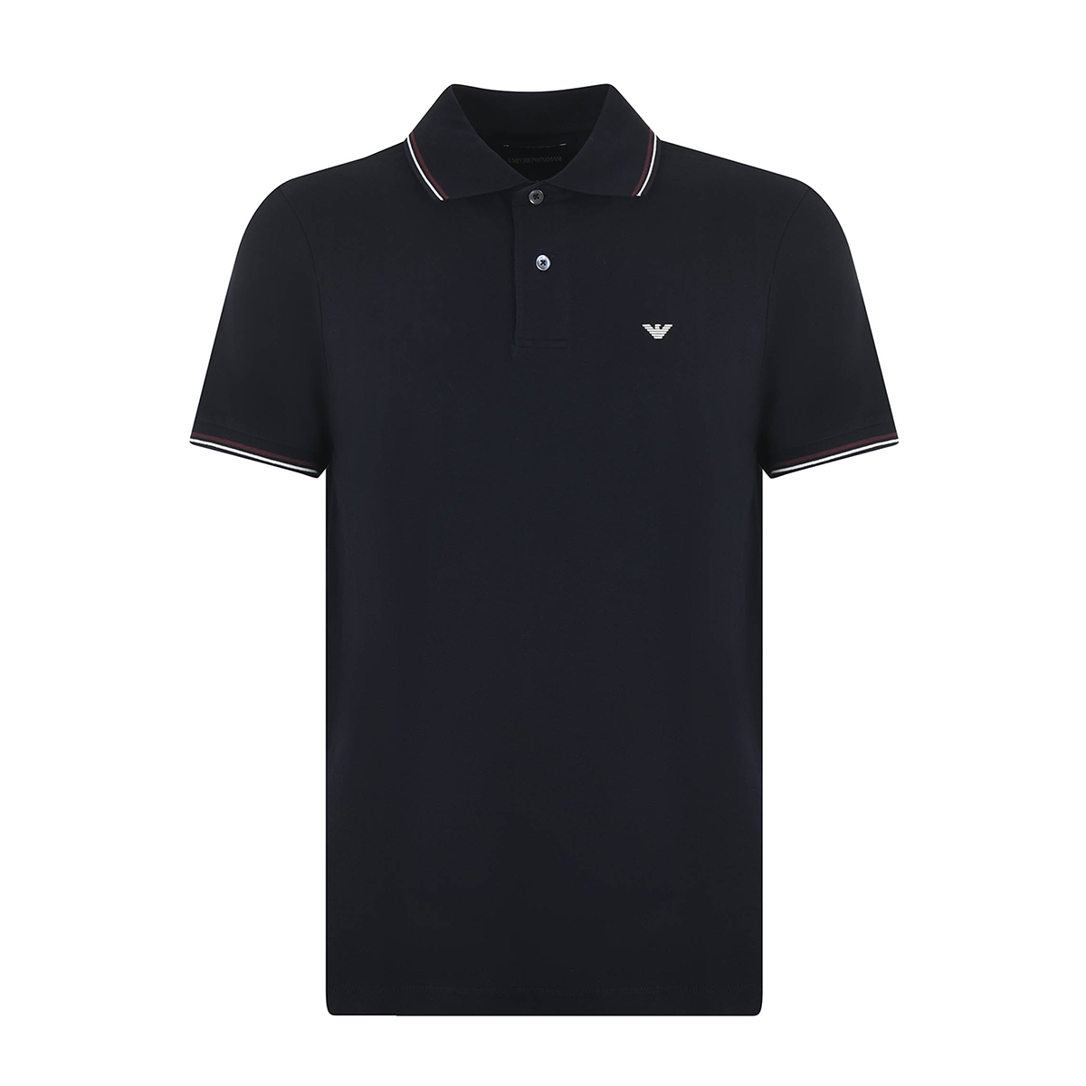 EMPORIO ARMANI STRETCH PIQUE POLO IN NAVY