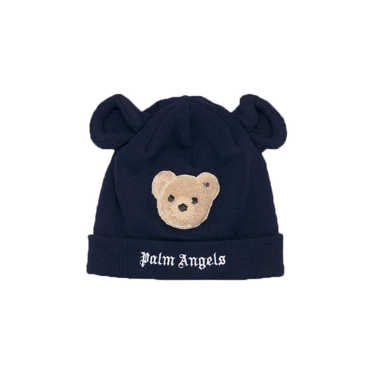 PALM ANGELS BEAR BEANIE IN NAVY