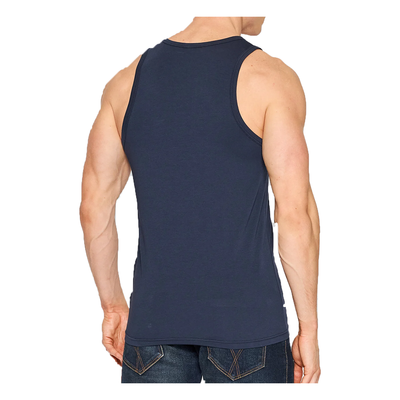 EMPORIO ARMANI LOGO TANK TOP IN NAVY BLUE