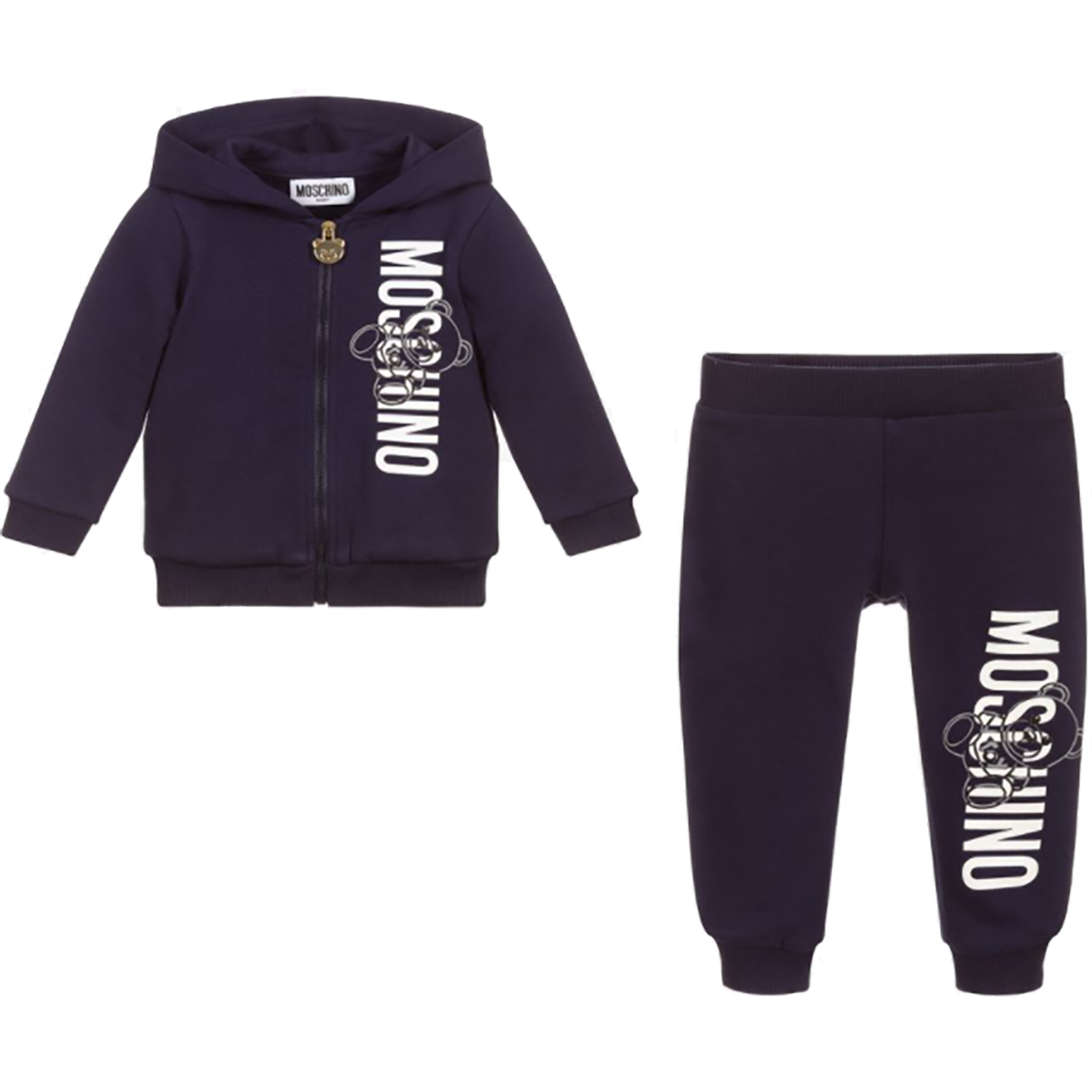 MOSCHINO BABY TEDDY BEAR TRACKSUIT IN NAVY