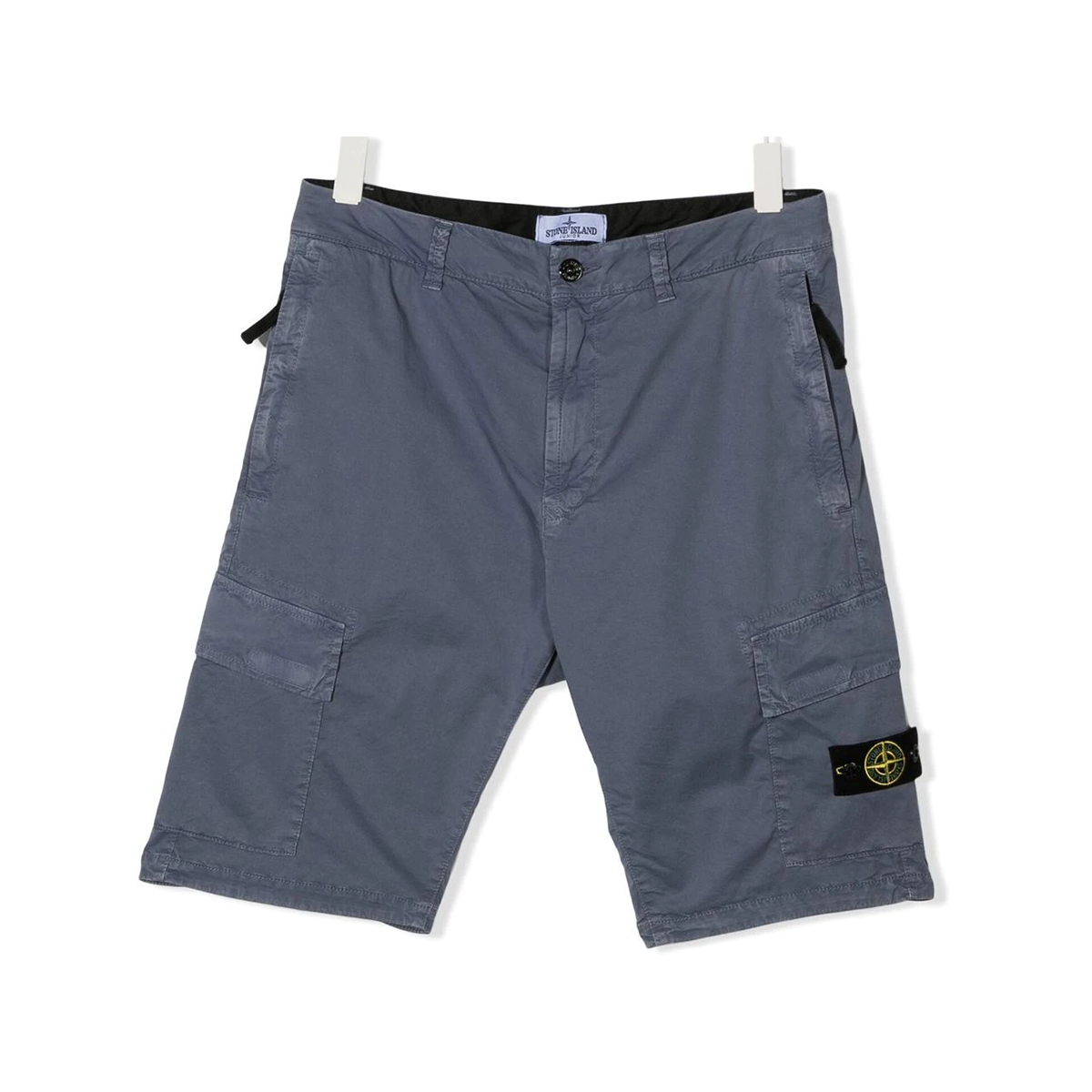 STONE ISLAND JUNIOR CARGO SHORTS IN NAVY