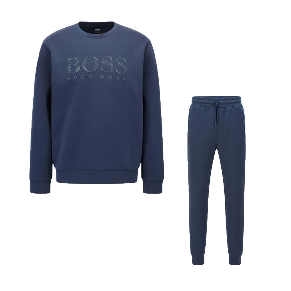 HUGO BOSS COTTON-BLEND TRACKSUIT IN BLUE