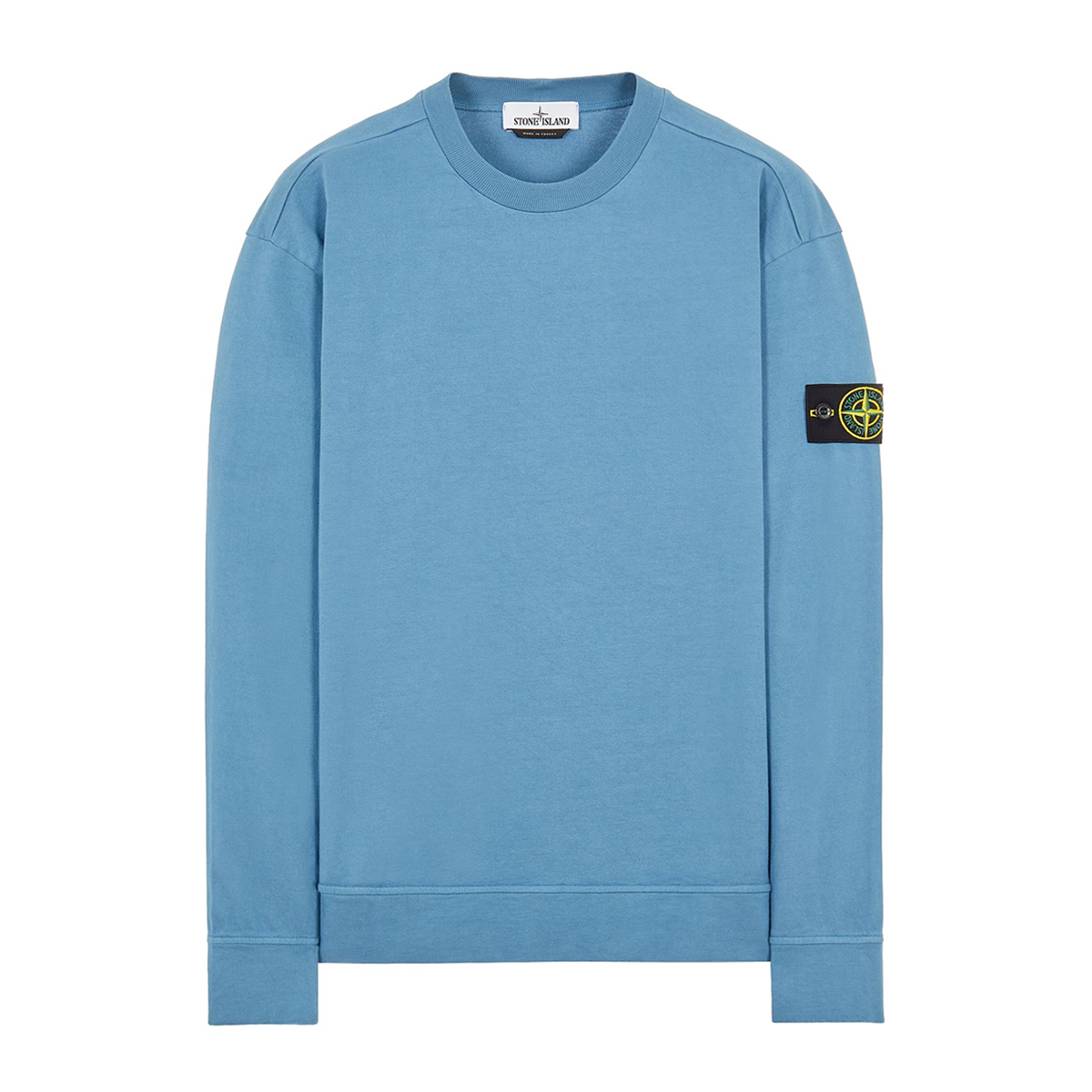 STONE ISLAND HEAVY COTTON SWEATER IN SUGAR GREY