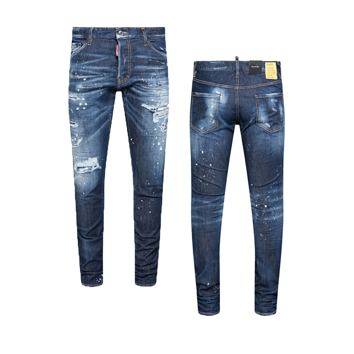 DSQUARED2 DISTRESSED COOL GUY JEANS IN DARK BLUE