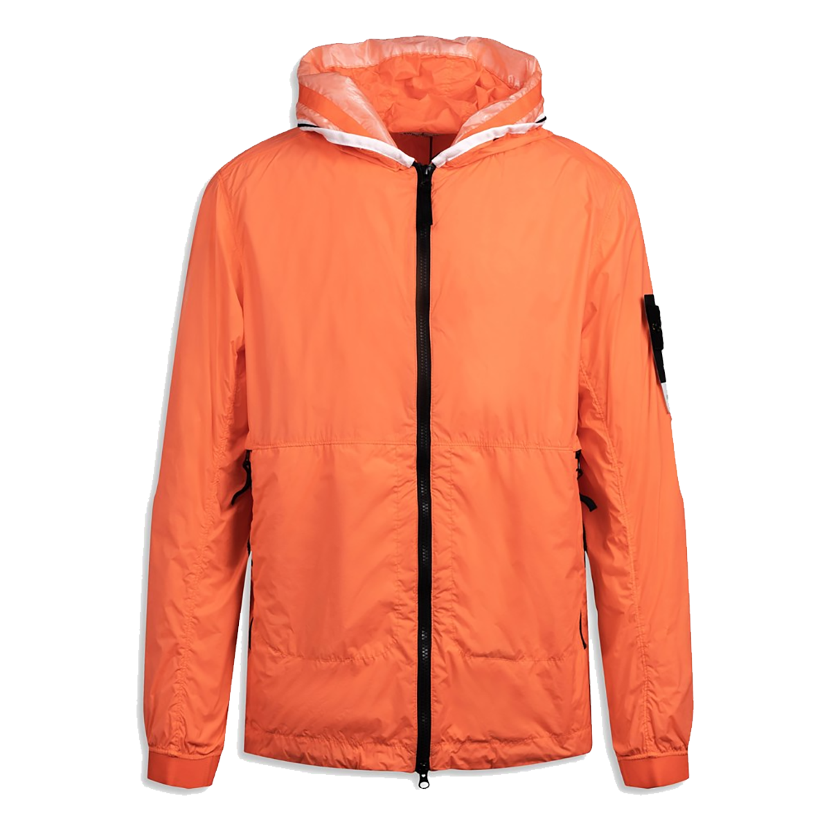 STONE ISLAND NYLON GARMENT DYED JACKET IN ORANGE