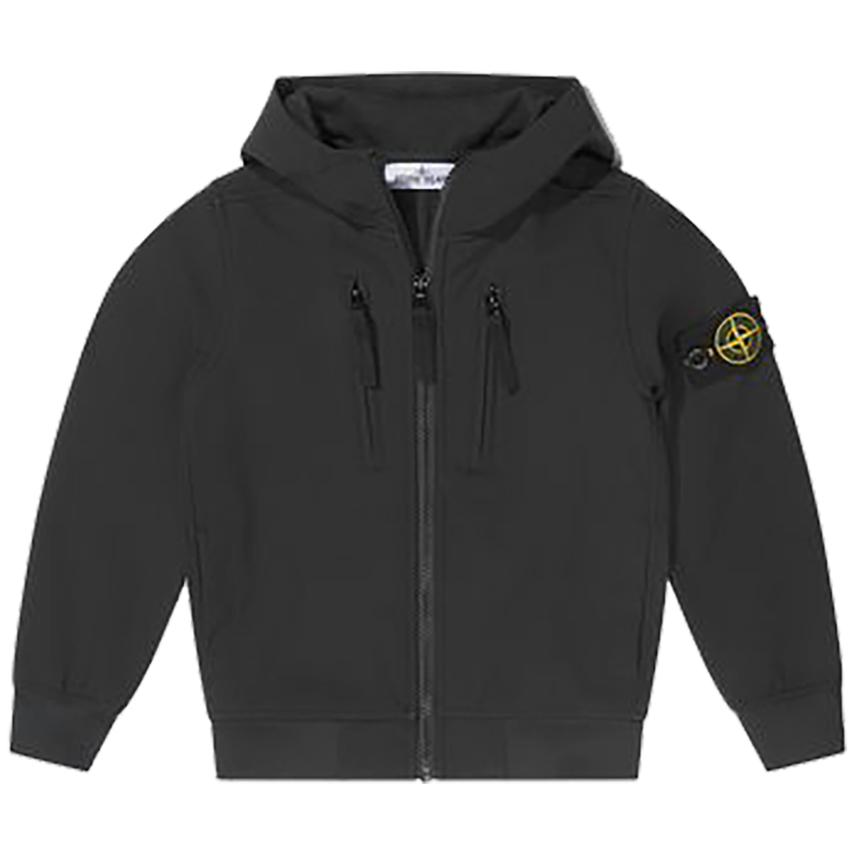 STONE ISLAND JUNIOR SHELL JACKET IN BLACK