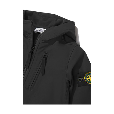 STONE ISLAND JUNIOR SHELL JACKET IN BLACK